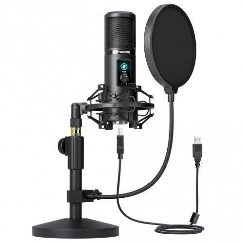 MAONO USB Computer Microphone with One-Touch Mute, Gain Knob, Shock Mount, Condenser Recording Mic for PC, Gaming, Streaming, Podcasts - AU-PM421T - Toytexx MAONO USB Computer Microphone with One-Touch Mute, Gain Knob, Shock Mount, Condenser Recording Mic for PC, Gaming, Streaming, Podcasts - AU-PM421T - Toytexx